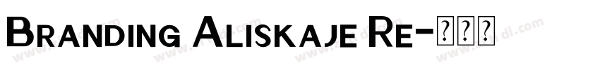 Branding Aliskaje Re字体转换